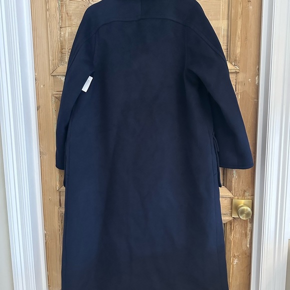 Tory Burch Navy Double Faced Wool Overcoat - Picture 7 of 16